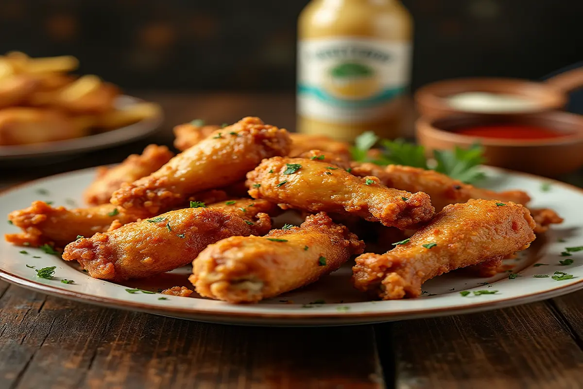 Fried Chicken Wings Using Italian Salad Dressing Recipe