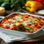 Veggie Lasagna Recipe with White Sauce