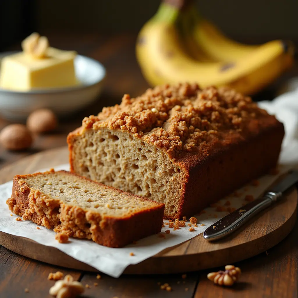 Banana Bread Recipe with Streusel Topping