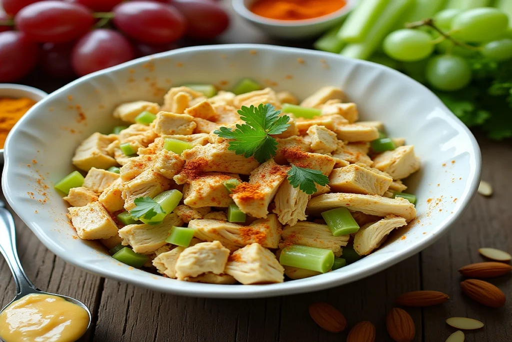Chicken Curry Salad Recipe with Grapes