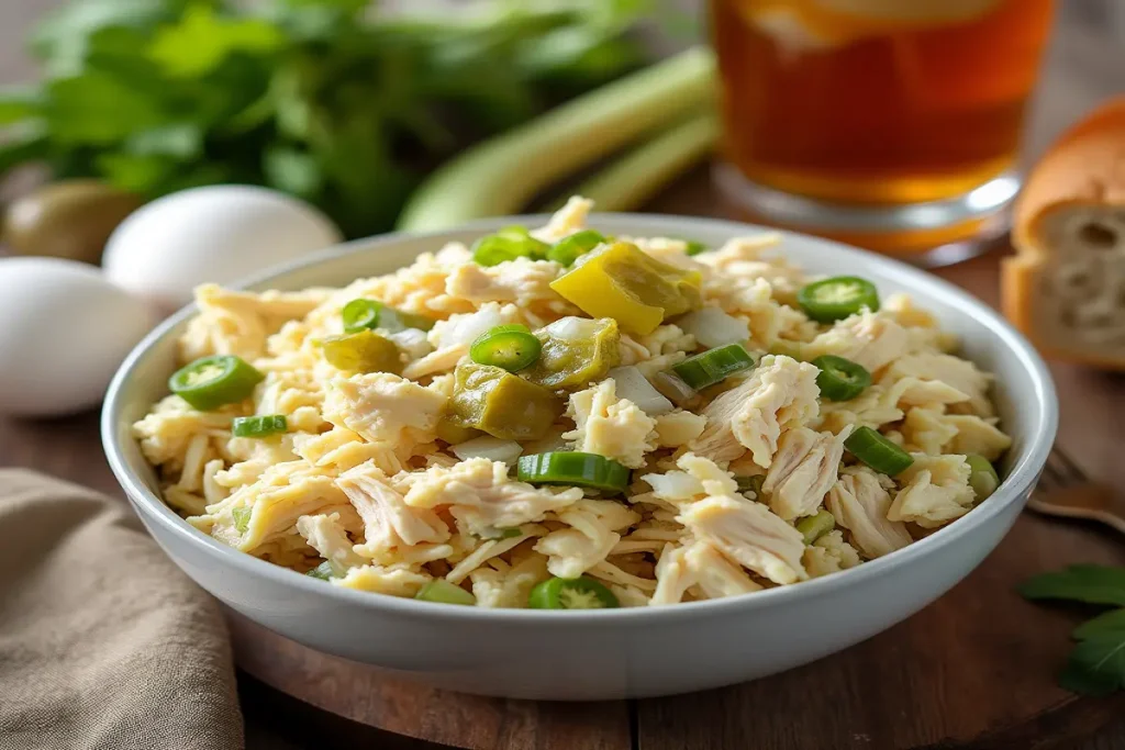 Chicken Salad Recipe with Eggs and Pickle Relish