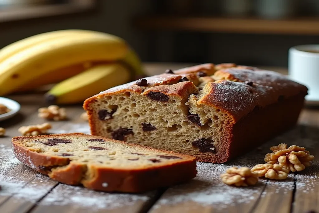 banana bread with chocolate chips and walnuts recipe