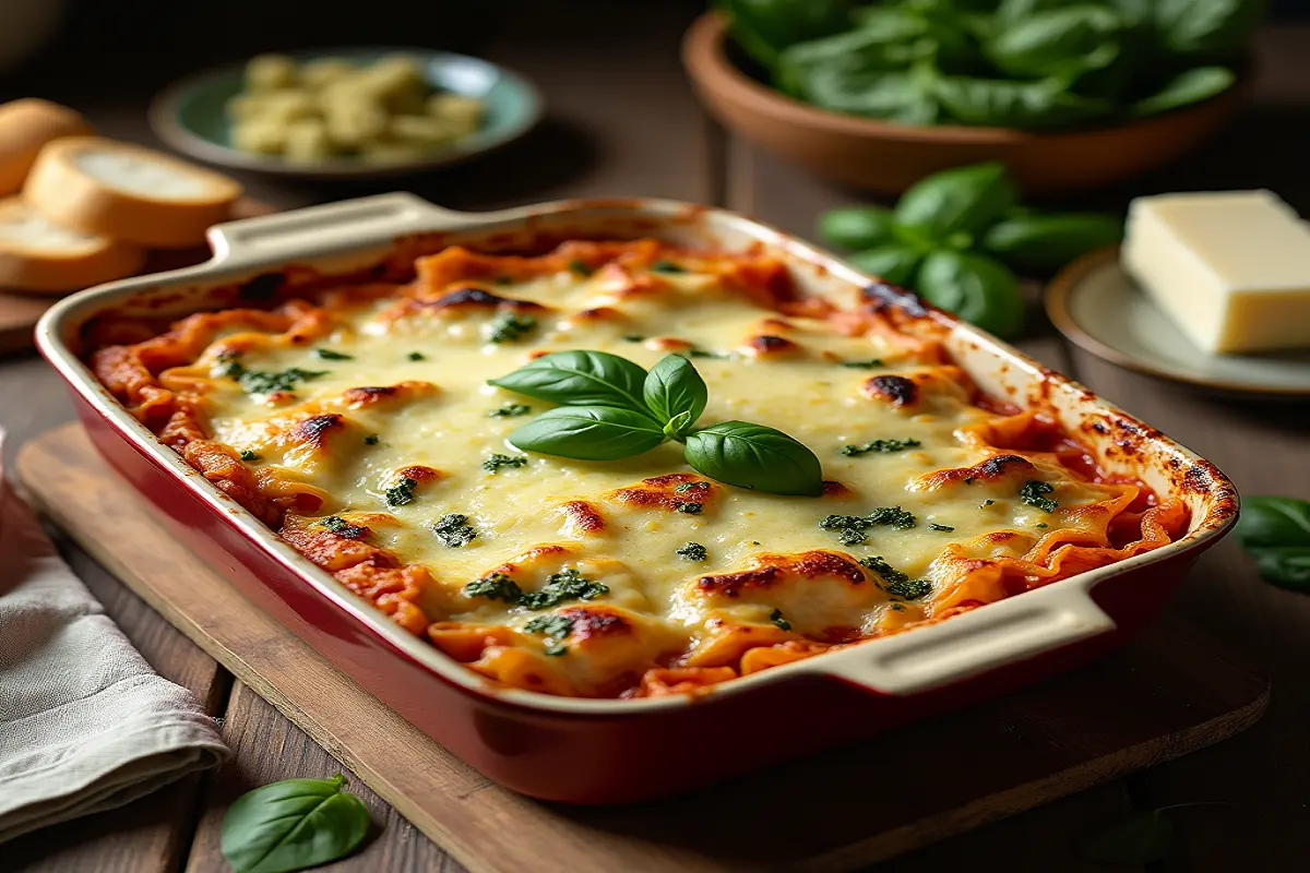 chicken and pesto lasagna recipe