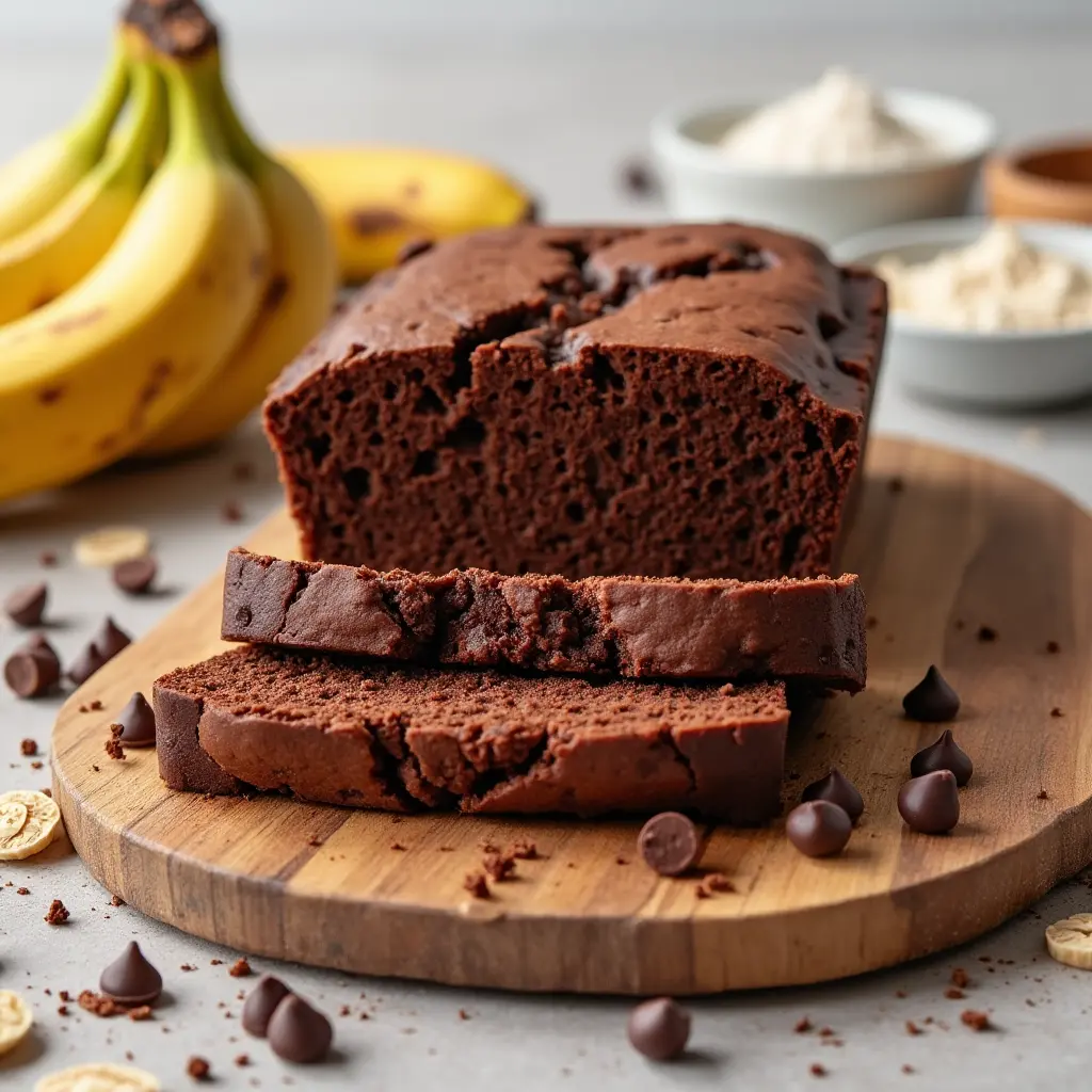 Healthy Banana Bread Chocolate No Sugar Gluten-Free Recipe