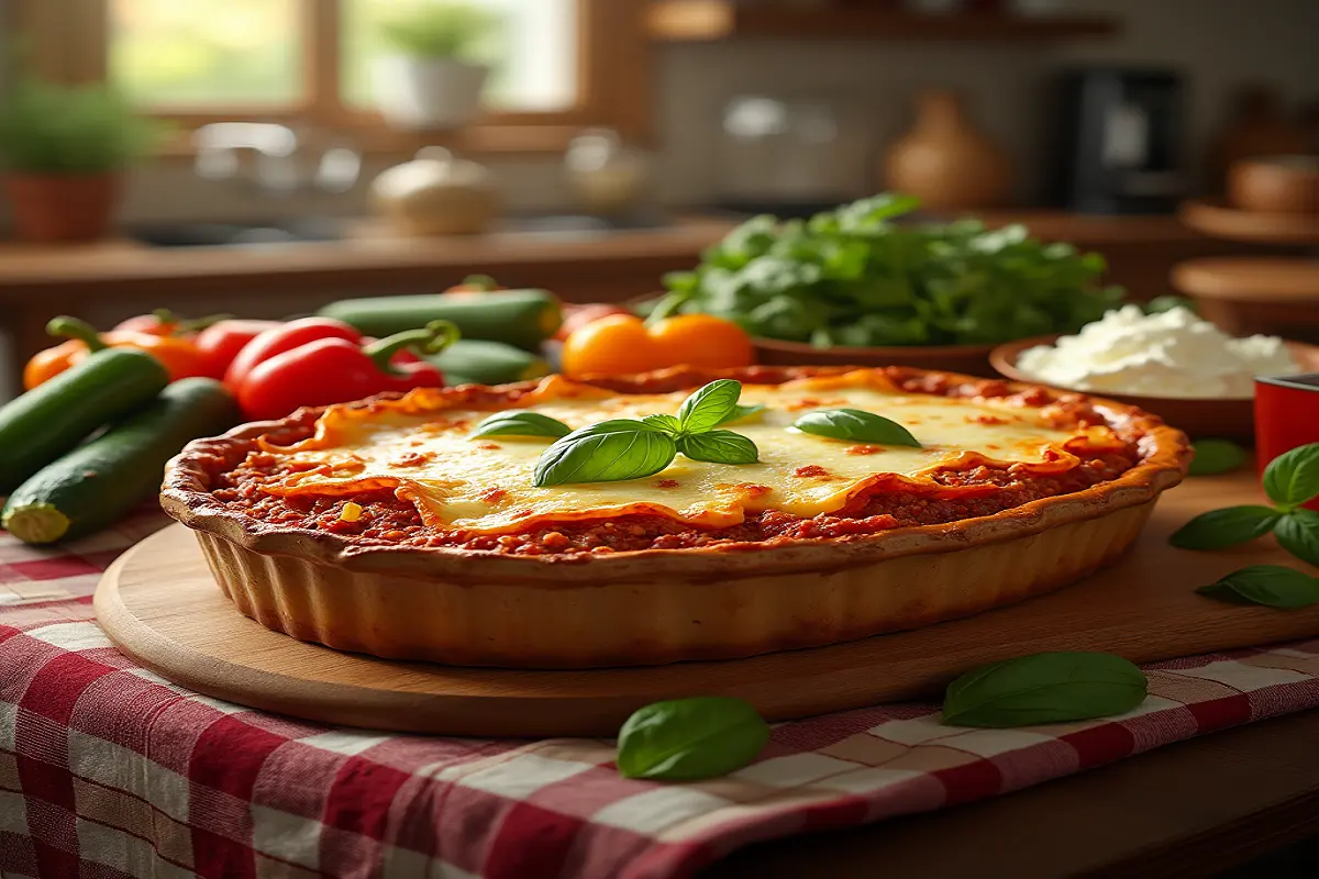 Lasagna Meat and Vegetable Recipe